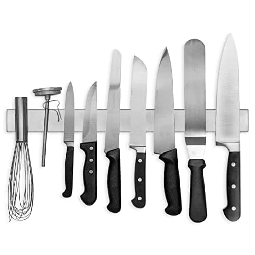 Modern Innovations 18 Inch Stainless Steel Magnetic Knife Bar - Use as Knife Holder, Rack, Strip, Kitchen Utensil and Tool Holder - Image 1