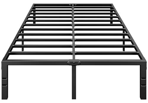 BedsPick Queen Bed Frame, Metal Platform Bed Frame Queen Size, Heavy Duty Sturdy Mattress Foundation, Noise Free, Easy Assembly, Steel Slats Support, No Box Spring Needed, Black - Image 1