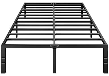 BedsPick Queen Bed Frame, Metal Platform Bed Frame Queen Size, Heavy Duty Sturdy Mattress Foundation, Noise Free, Easy Assembly, Steel Slats Support, No Box Spring Needed, Black - Image 1