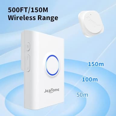 JeaTone Dog Door Bell, Dog Bells to Go Outside, Smart Wireless Potty Training Button for Dogs, Training Dog to Ring The Bell, 2 Pack Button White - Image 8