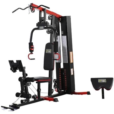 Fitvids Home Gym, Workout Equipment with Leg Press, Exercise Equipment for Home with Pulley System, Home Gym Equipment for Full Body Strength Training, Preacher Curl and Leg - Image 1