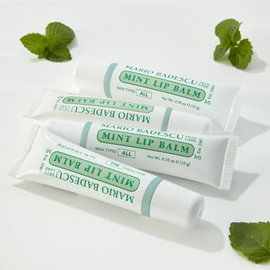 Mario Badescu Moisturizing Mint Lip Balm for Dry Cracked Lips, Infused with Coconut Oil and Shea Butter, Ultra-Nourishing Lip Care Moisturizer for Soft, Smooth and Supple Lips, 0.35 Oz - Image 5