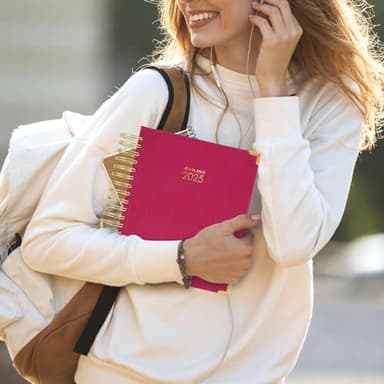 AT-A-GLANCE 2025 Planner, Daily & Monthly, 7" x 8-3/4", Medium, Hardcover, Harmony, Berry (6099-806-59-25) - Image 4