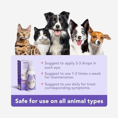 HICC PET Dog Eye Drops 5.1 fl oz Eye Drops for Dogs and Cats Vet-Recommended Dog Eye Infection Treatment to Soothe Infection Allergy, Relieve Dry Eyes Pink Eyes, Pet Tear Stain Cleaner - Image 7