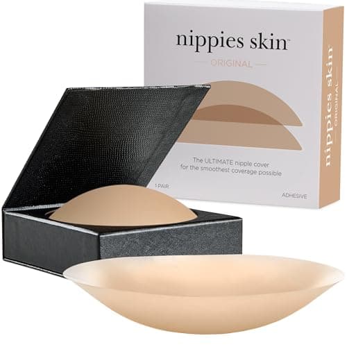 Nippies Nipple Covers for Women - Reusable Sticky Silicone Pasties with Travel Case - Original Circle or Lift Style Available - Image 1