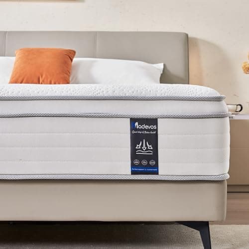 Madevos Queen Mattress, 12 Inch Hybrid Mattress in a Box, Memory Foam and Individual Pocket Springs, Soft and Breathable, Soft Feel - Image 1