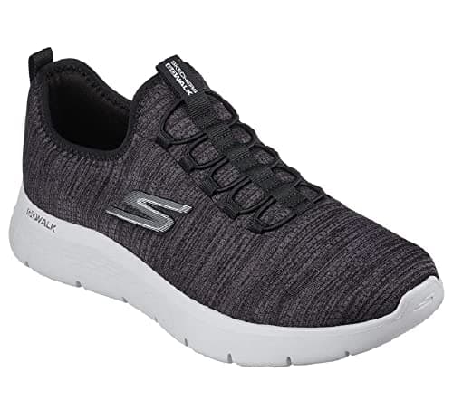 Skechers Men's Gowalk Flex-Athletic Slip-On Casual Walking Shoes with Air Cooled Foam Sneakers, Black/White 2, 12 X-Wide - Image 1