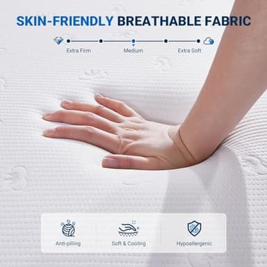 Avenco Queen Size Mattress, 10 Inch Memory Foam Queen Mattress in a Box for Comfort Sleep & Pressure Relief, CertiPUR-US Certified Medium Firm Mattresses - Image 4