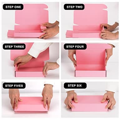 DUZCLI Small Shipping Boxes 13x10x2 Inches – Pink Corrugated Cardboard Boxes (20-Pack) for Mailing, Packing, Small Business & Gift Packaging - Recyclable & Sturdy - Image 4