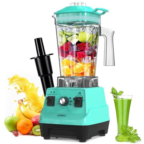 OMMO Blender 1800W, Professional High Speed Countertop Blender with Durable Stainless Steel Blades, 60oz BPA Free Blender for Shakes and Smoothies, Nuts, Ice and Fruits, Dishwasher Safe - Image 1