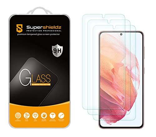 (3 Pack) Supershieldz Designed for Samsung Galaxy S21 5G Tempered Glass Screen Protector, Anti Scratch, Bubble Free - Image 1