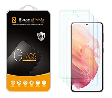(3 Pack) Supershieldz Designed for Samsung Galaxy S21 5G Tempered Glass Screen Protector, Anti Scratch, Bubble Free - Image 1