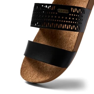 Reef Cushion Vista Perf Sandals - Women's, Black/Tan 9 M - Image 6