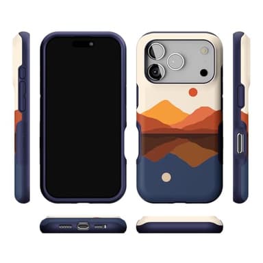 Casely iPhone 17 Pro Case | Opposites Attract | Day & Night Colorblock Mountains | Compatible with MagSafe | Bold Protective Design - Image 9
