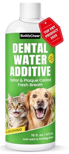 Dog Breath Freshener – Enzymatic Dog Dental Water Additive for Teeth Claning – Freshens Breath & Reduces Tartar – Easy Mouthwash Cleaner for Teeth & Gums – No Brushing Needed, Uncented, 16oz - Image 1