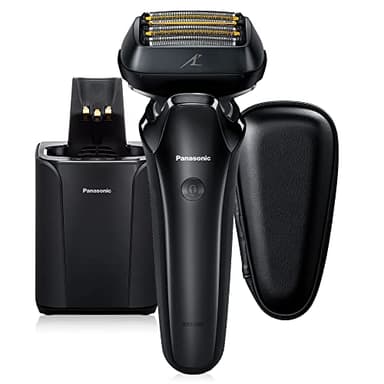 Panasonic ARC6 Electric Razor for Men Face, Wet/Dry Shavers for Men with Foil Shaver, Premium Automatic Cleaning and Charging Station, Ultra-Fast 6-Blade & Pop-up Trimmer - ES-LS9A-K (Black) - Image 1