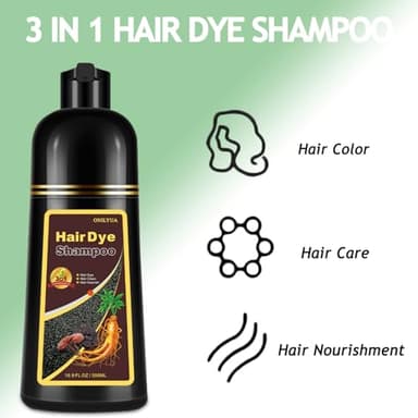 Agthyuve Hair Dye Shampoo 3 in 1, Dark Brown Hair Dye 16.9 FL Oz, Hair Shampoo, Semi-Permanent Hair Color Shampoo, Lasts 30 Days (Dark Brown) - Image 3