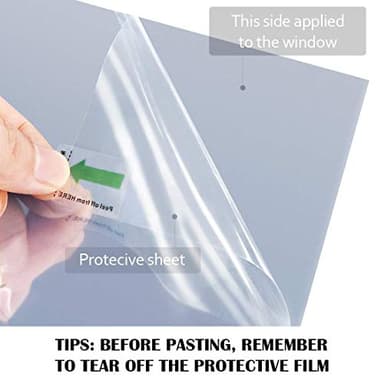 WPCTEV Window Privacy Film One Way Daytime Mirror Tint Treatments UV Heat Control Vinyl Stickers Sun Block Glass Paper Door Covering Reflective (Black Silver,45.6 Inch x 14.4 Feet) - Image 6