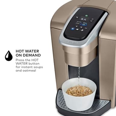 Keurig K-Elite Single Serve K-Cup Pod Coffee Maker, with Strength and Temperature Control, Iced Coffee Capability, 8 to 12oz Brew Size, Programmable, Brushed Gold - Image 5