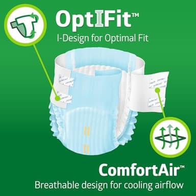 FitRight Adult Diapers, Extra+ Heavy Absorbency, L (Waist Size 44in-56in), 80 Count, OptiFit Incontinence Briefs for Men and Women, Disposable, Moisture-Wicking, Leak Protection - Image 4