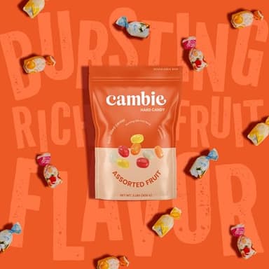 Assorted Fruit Hard Candy Individually Wrapped by Cambie, 2 lbs of Fruit Candy with a Deliciously Sweet Hard Exterior with a Soft, Decadent Filled Center - Image 6