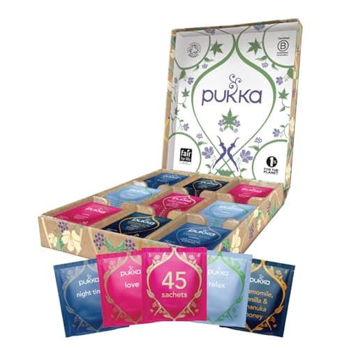 Pukka Organic Tea Bags, Relax Selection Box Herbal Tea, 45 Tea Bags - Image 1