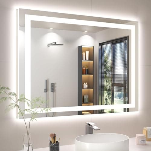 40X30 LED Bathroom Mirror with Lights, Anti-Fog, Backlit + Front Lit, Lighted Bathroom Vanity Mirror for Wall, Memory Function, Dimmable, Tempered Glass, Shatter-Proof, ETL Listed - Image 1