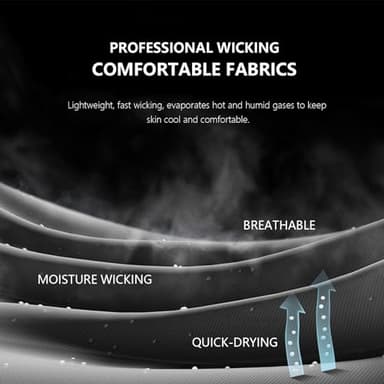 HovSiyla 5 Pack Workout Shirts for Men Athletic Running Gym Quick Dry Short Sleeve Performance Moisture Wicking T Shirt-Black-M - Image 5