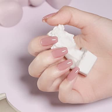 Artdone Sheer Gel Nail Polish Set Jelly UV Gel 6 Colors Translucent Milky White Pink Nude Brown Colors Nail Polish For All Seasons Neutral Soak off LED Lamp Gel Manicure Kit For Nail Art - Image 9