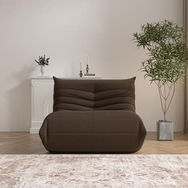 Bean Bag Chair, Memory Foam Bean Bag Sofa Large Bean Bag Chair for Adults, Bean Bag Chairs for Teens with High Density Comfortable Foam, Bean Bag for Living Room, Bedroom (Coffee) - Image 4