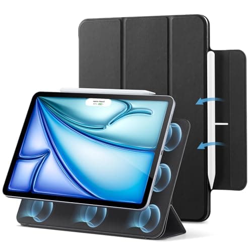ESR for iPad Air 11 Inch Case M3/M2 (2025/2024), iPad Air 5th/4th Gen (2022/2020), Powerful Magnetic Attachment, Slim Trifold Stand Case, Auto Wake/Sleep, Durable Protection, Black - Image 1