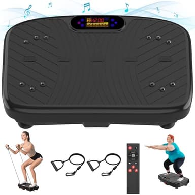 Vibration Plate Exercise Machine, Vibration Plate Platform for Lymphatic Drainage, 200 Adjustable Speeds Power Shaping Vibrating Plate Helps Weight Loss, Shaping, Max Weight 450 Lbs(Black) - Image 8