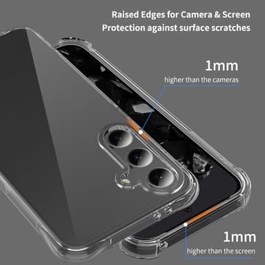 Hongxinyu Crystal Clear Case for Samsung Galaxy S24 FE, Slim Thin Soft TPU Airbag Protection Shockproof Scratch Resistant Protective Phone Case for Samsung Galaxy S24 FE 5G (Clear) - Image 3
