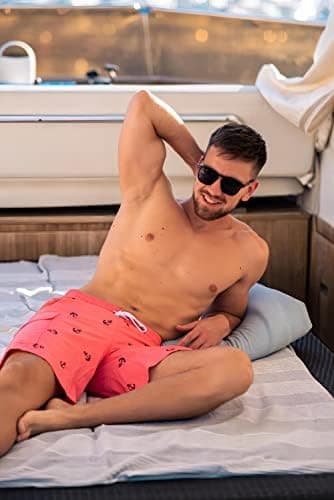 BRISIRA Mens Swim Trunks Bathing Suit 9 Inch Inseam Compression Liner Beach Long Board Shorts Swimsuit Anti-Chafe Quick Dry - Image 5