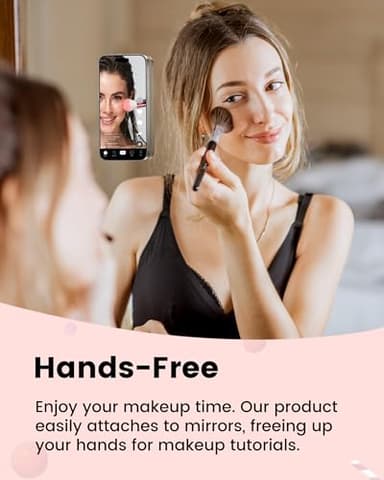 amBand Magnetic Sticky Phone Suction Grip for MagSafe, Removable for Wireless Charging, Durable Magnet Silicone Portable Mount Stand for iPhone 12 13 14 15 16 17 Series, Hands-Free Video/Selfie, Black - Image 5