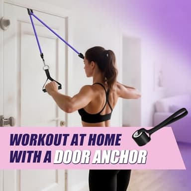 WHATAFIT Resistance Bands, Exercise Bands，Resistance Bands for Working Out, Work Out Bands with Handles for Men and Women Fitness, Strength Training Home Gym Equipment - Image 5
