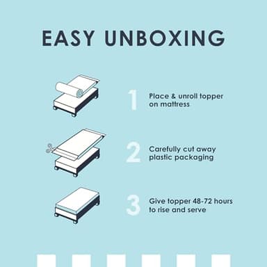 Mellow 3 Inch 5-Zone Memory Foam Mattress Topper, Soothing Lavender Infusion, Dorm Essentials, Queen - Image 8