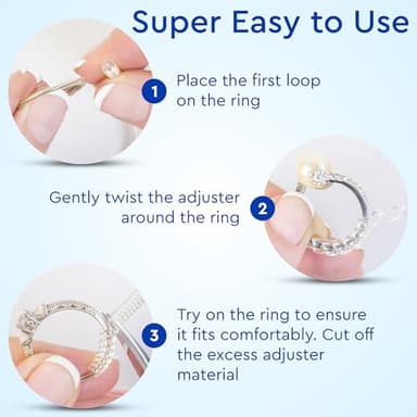 Ring Sizer Adjuster for Loose Rings - 12 Pack, Guards, Spacers & Tighteners, Fits Bands Up to 6mm, Reduces Size by 0.5-1.5, Invisible Design for Women & Men by 5 STARS UNITED - Image 4