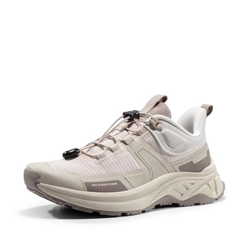 NORTIV 8 Women's Lightweight Hiking Shoes Quick Laces Outdoor Fashion Sneakers Gladiator,Size 8.5,Khaki,SNHS239W - Image 1