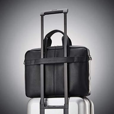 Samsonite Classic Leather Slim Brief, Black, One Size - Image 6