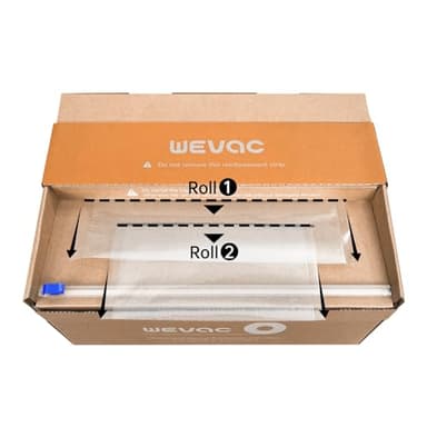Wevac 8''x100' & 11''x100' 2 Rolls Food Vacuum Seal Roll Keeper with Cutter, Ideal Vacuum Sealer Bags for Food Saver, BPA Free, Commercial Grade, Great for Storage, Meal prep and Sous Vide - Image 5