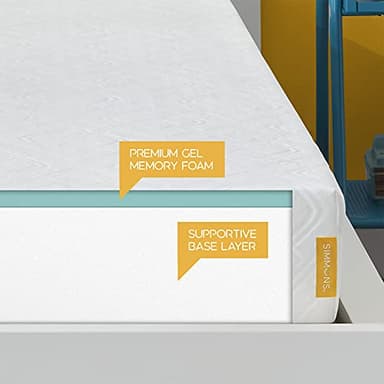 Simmons - Gel Memory Foam Mattress - 7 Inch, Full Size, Firm Feel, Motion Isolating, Moisture Wicking Cover, CertiPur-US Certified, 100-Night Trial - Image 3