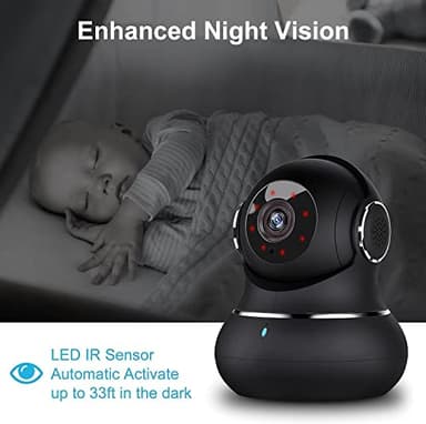 litokam 2K Indoor Camera, 360 Pan/Tilt Home Security Cameras with Motion Detection, Pet Cam with Phone App, Baby Monitor with Night Version, WiFi Camaras, Two Way Audio, Work with Alexa, 2 Pack - Image 3
