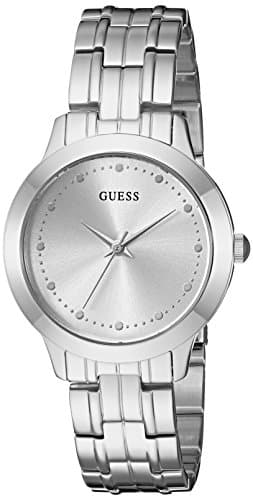 GUESS Classic Slim Stainless Steel Bracelet Watch. Color: Silver-Tone (Model: U0989L1) - Image 1