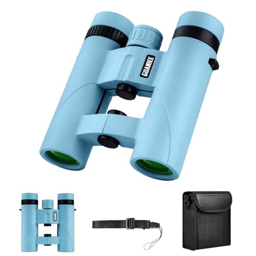10x25 Binoculars for Kids Mini Pocket Compact Binoculars Waterproof Small Binocular for Bird Watching Travel Stargazing Outdoor Sports Blue - Image 1