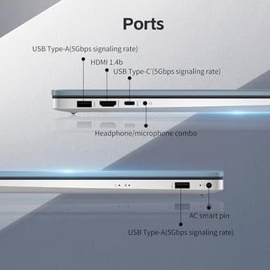HP 17 Laptop, 17.3'' Touchscreen Display, Intel Quad-Core N200 Processor, 32GB RAM, 1TB SSD+128GB SSD, Webcam, Number Keypad, Windows 11 Home, Fatcayes Accessory, Moonlight Blue (Renewed) - Image 6