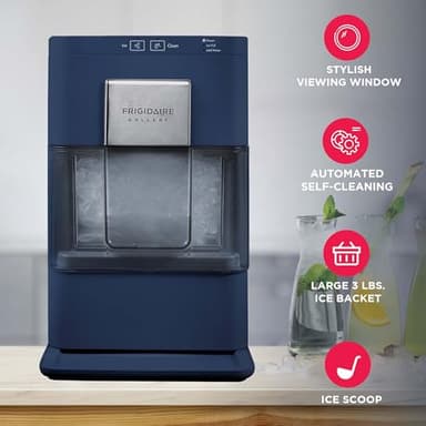 FRIGIDAIRE Gallery EFIC255 Countertop Crunchy Chewable Nugget Ice Maker, 44lbs per Day, Auto Self Cleaning, 2.0 Gen, Navy - Image 4