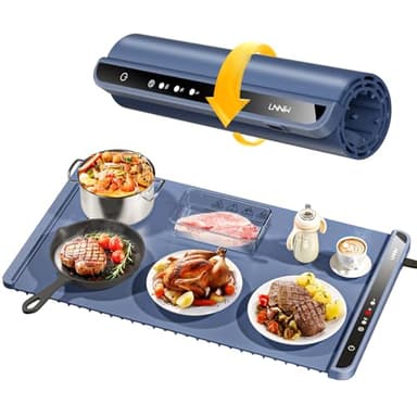 Warming Mat for Food,Food Warming Mat,Electric Warming Tray for Buffets Party and Home Daily Use,Heating Fastly in 10s,Portable Design,Timed Function for Your Family. - Image 1