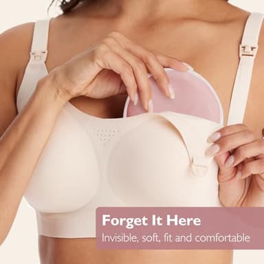 Momcozy Reusable Nursing Pads, Innovative Use of One Way Moisture-Wicking Fabric & 3-Layer Washable Breast Pads, Ultra-Thin Design, Light and Unburden, 14 Pack + Wet & Dry Separation Bag + Wash Bag - Image 9