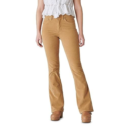Lucky Brand Women's High Rise Corduroy Stevie Flare Jean, Cider - Image 1
